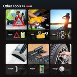 WETBAS Car Roadside Emergency Kit with Jumper Cables, Auto Road Side Safety Kit for Vehicles - with Premium Carry Bag, Repair Tool Set, Folding Shovel, for Men, Women, Teenagers