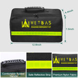 WETBAS Car Roadside Emergency Kit, Auto Vehicle Safety Emergency Road Side Assistance Kits Essentials, with Jumper Cables, Safety Hammer, Reflective Warning Triangle