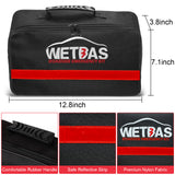 WETBAS Roadside Emergency Kit for Car, Vehicle Auto Truck Safety Emergency Road Side Assistance Kits Essentials with Jumper Cables, Safety Hammer, Tow Rope, Reflective Warning Triangle