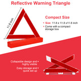 WETBAS Roadside Emergency Kit for Car, Vehicle Auto Truck Safety Emergency Road Side Assistance Kits Essentials with Jumper Cables, Safety Hammer, Tow Rope, Reflective Warning Triangle